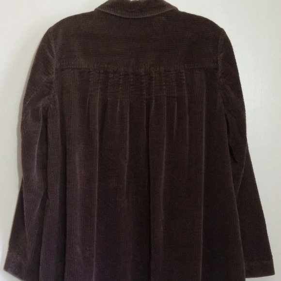 J Jill dark brown corduroy swing barn jacket - Picture 7 of 11